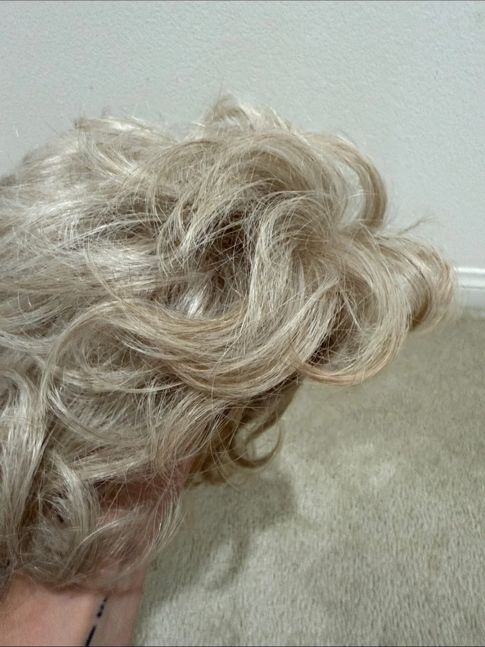 Light Blonde Women’s Hairpiece - Classic Short Curled Style wig